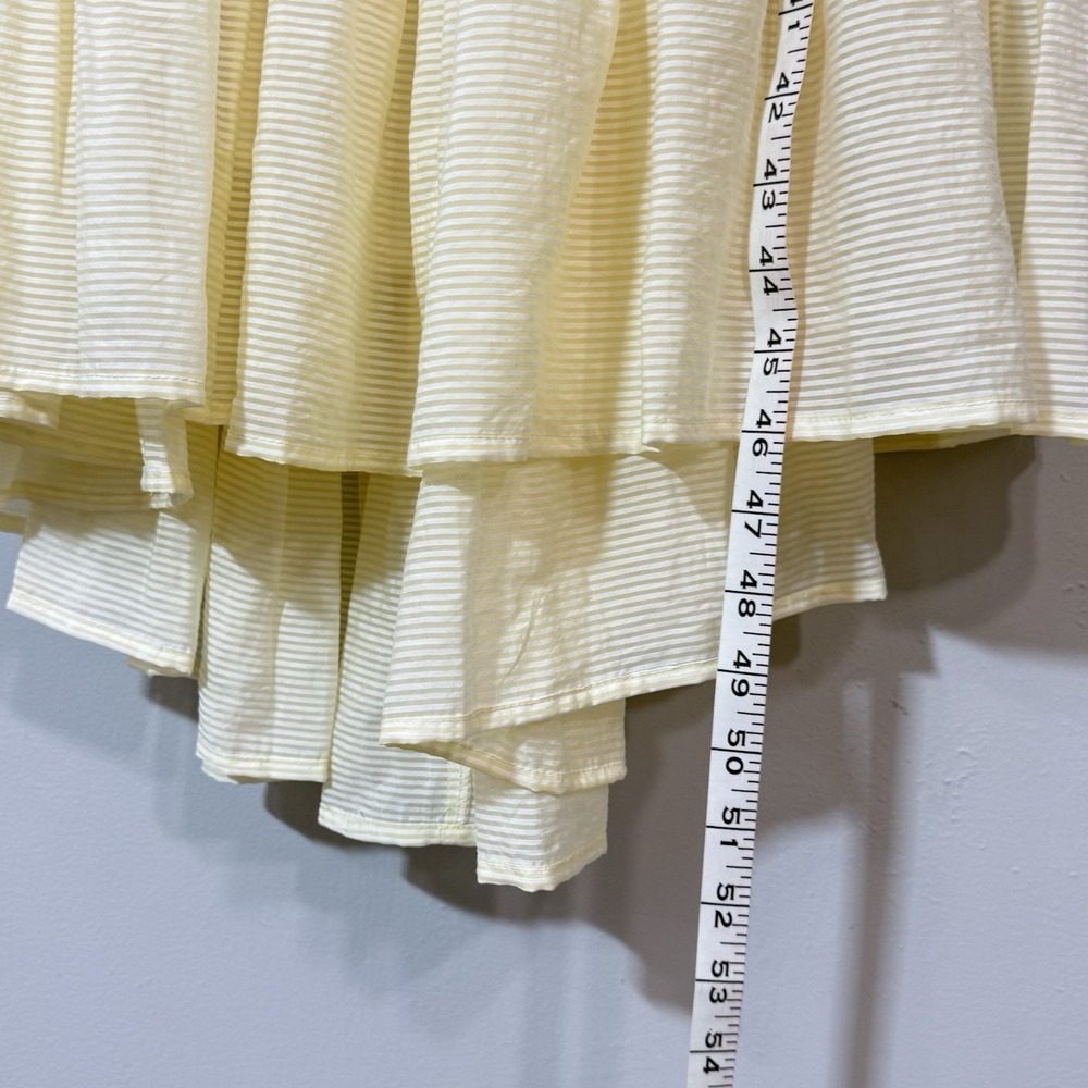 NWT Wayf Lucca Prairie Style Midi Dress Sz M Puff Sleeve Cutout Back Yellow Boho - Picture 13 of 13